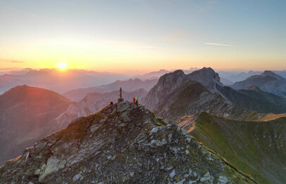 Sonnenuntergang auf der Pfannspitze