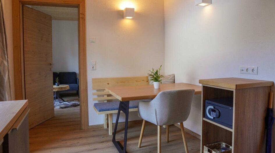 Essbereich im Appartement Gatterspitze