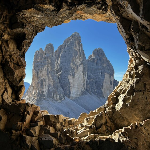 Blick zu den Drei Zinnen